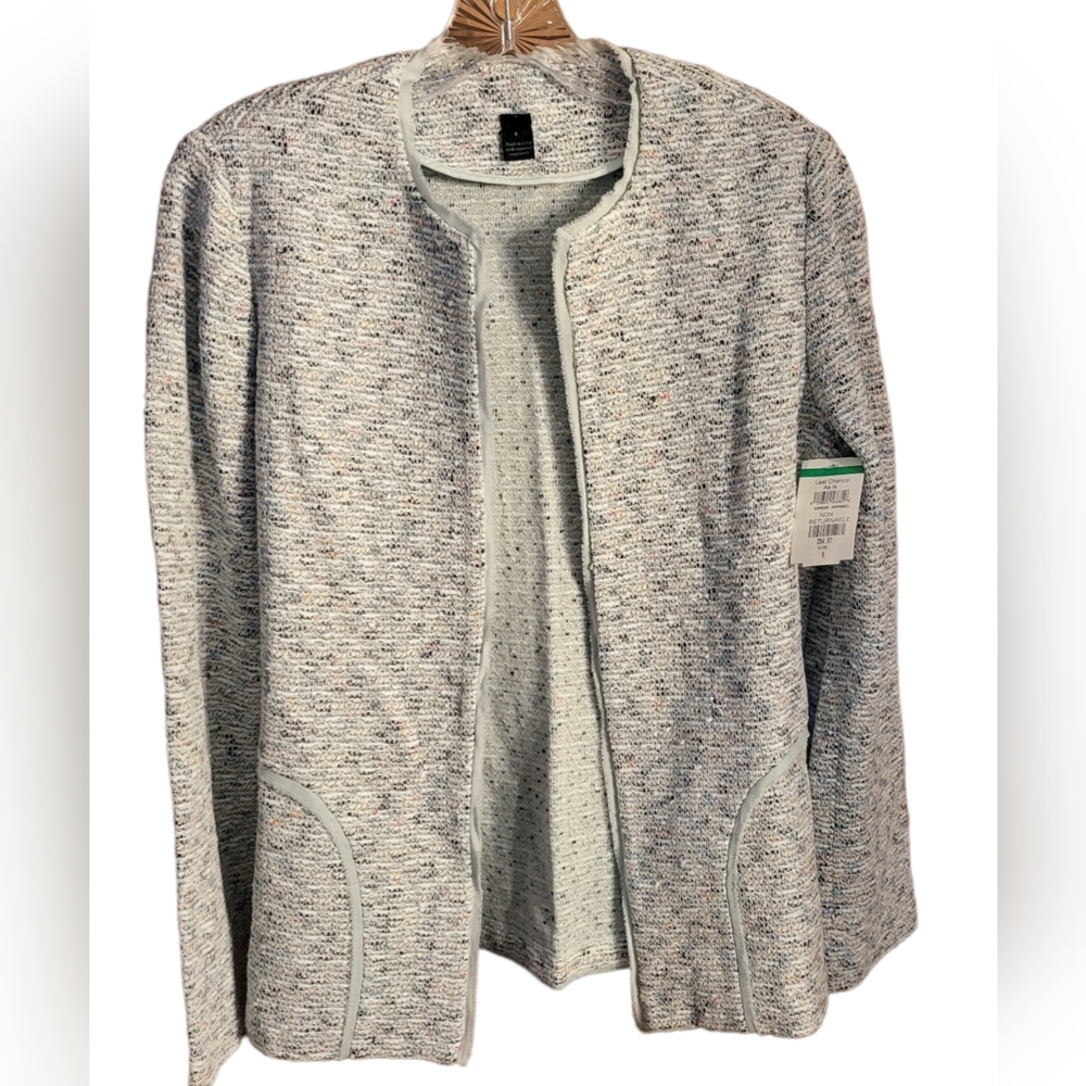 St.John Alessandra Seamed Tweed Knit Blazer NWOT Size 8 K61V0P1 MSRP $16…